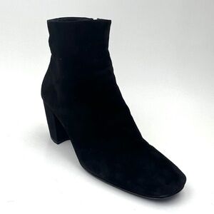 PRADA Black Suede Square Toe Ankle Boots sz 8